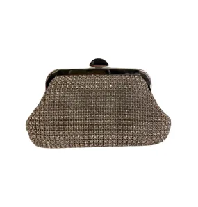 12003 Silver Crystal Evening Bag