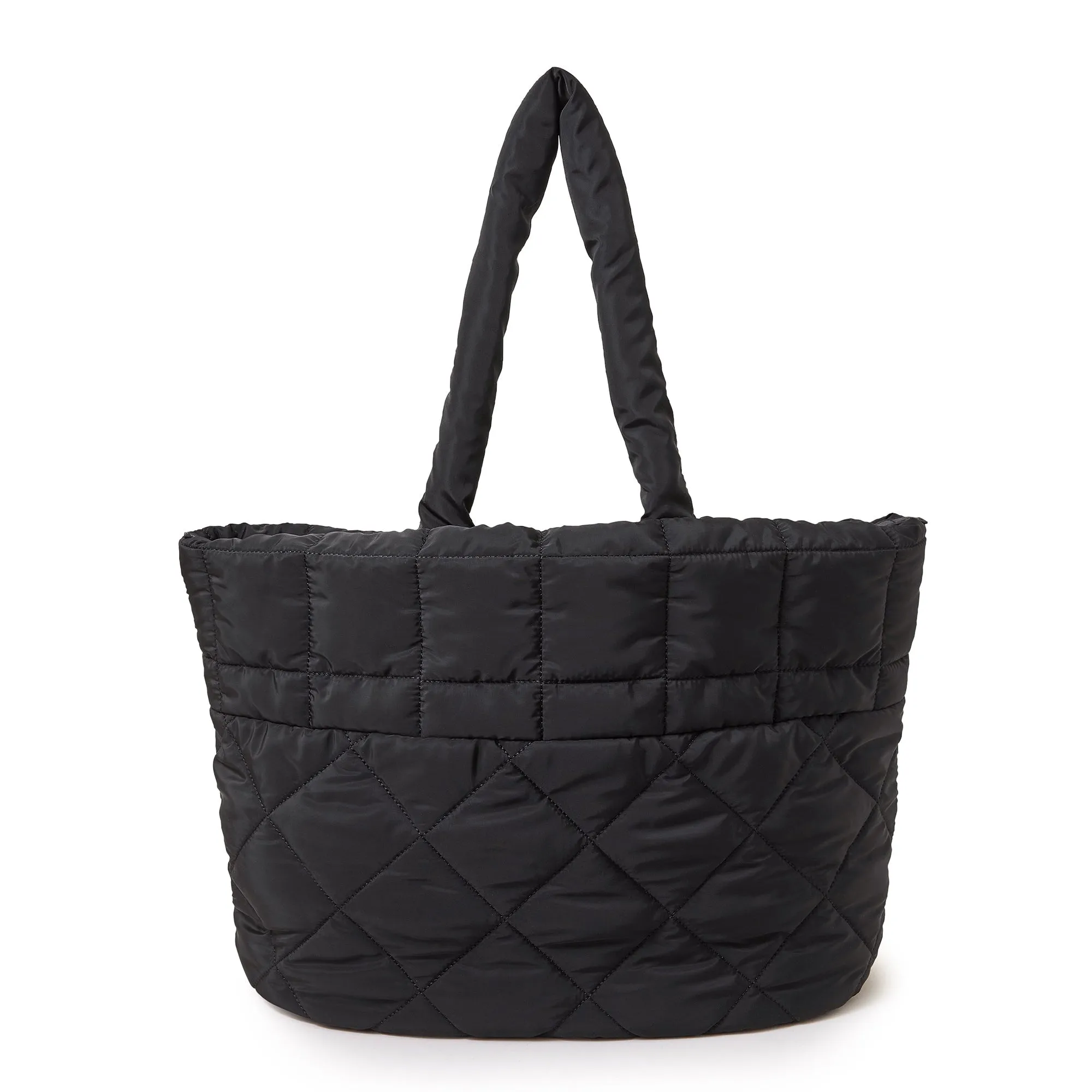 Accessorize London Women's Naylon Black Quilted Travel Bag