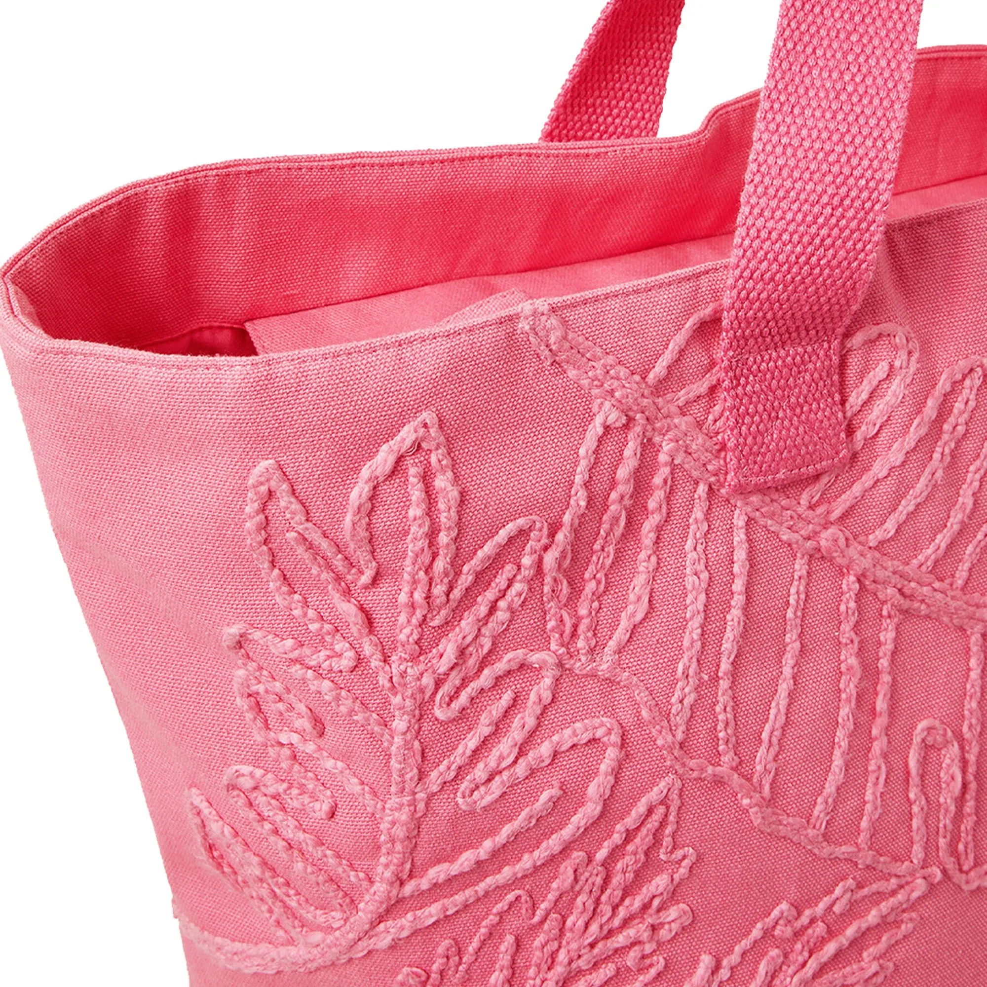 Accessorize London Women's Pink  Embroidered Shopper Bag