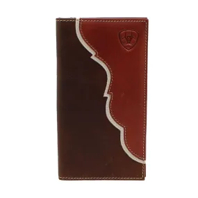 Ariat Men's Two Tone Shield Logo Tan Rodeo Wallet