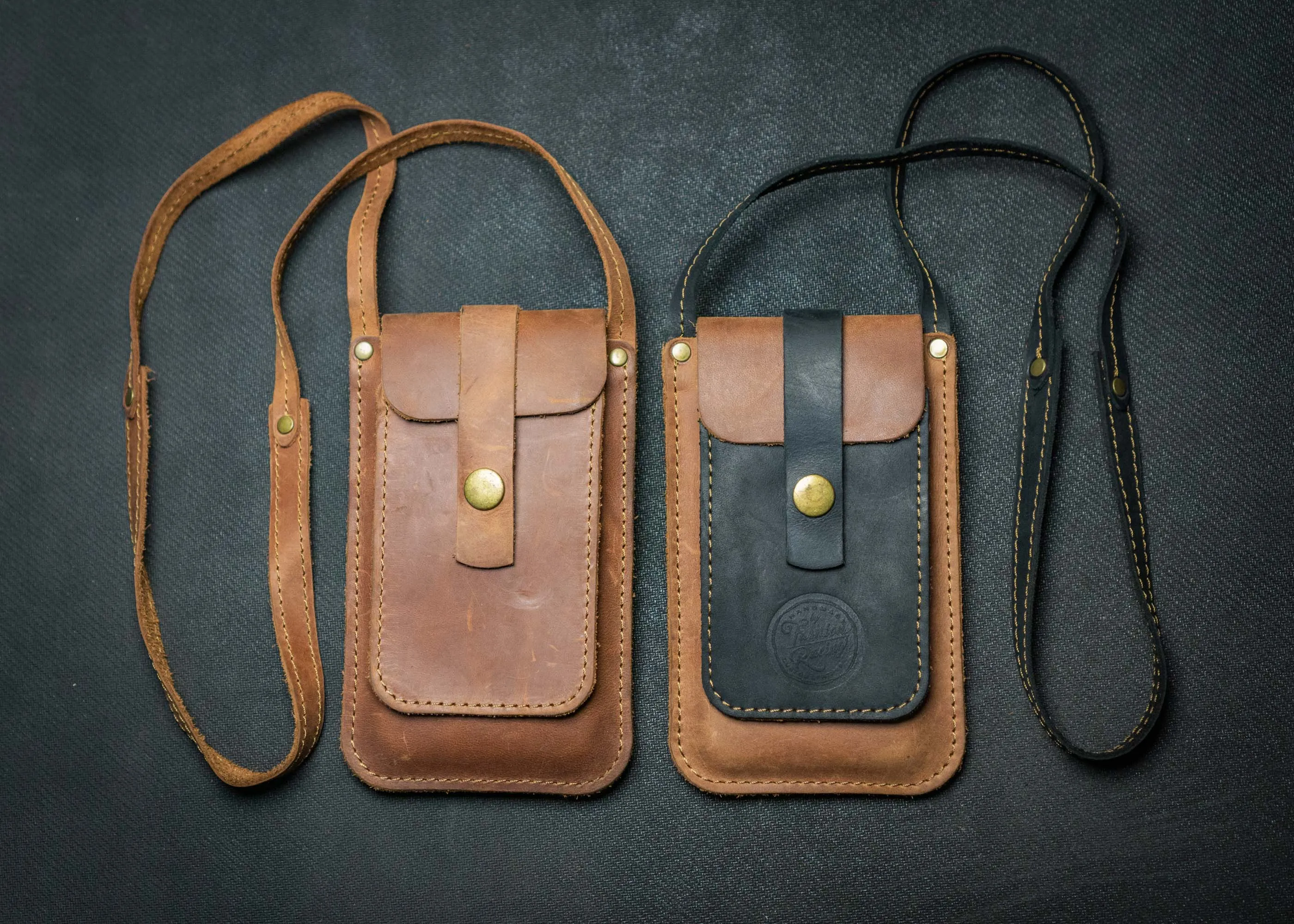 Artisan leather phone bag | Crossbody pouch women's