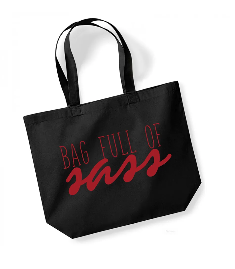 Bag Full Of Sass - Large Canvas Tote Bag