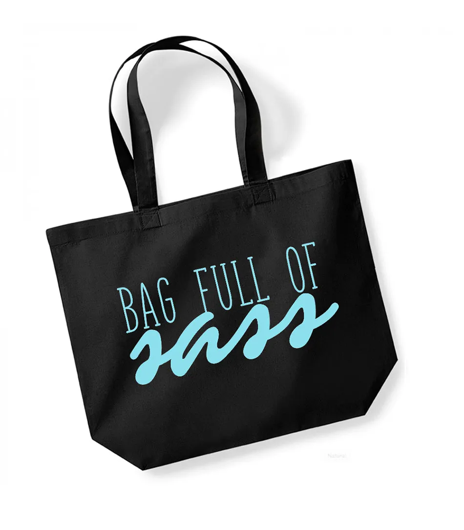 Bag Full Of Sass - Large Canvas Tote Bag