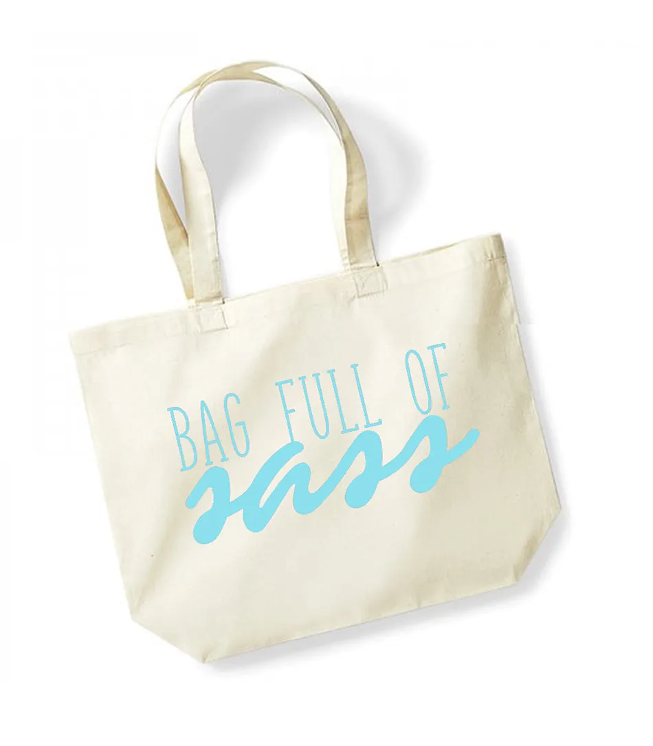 Bag Full Of Sass - Large Canvas Tote Bag