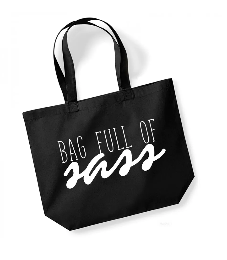 Bag Full Of Sass - Large Canvas Tote Bag