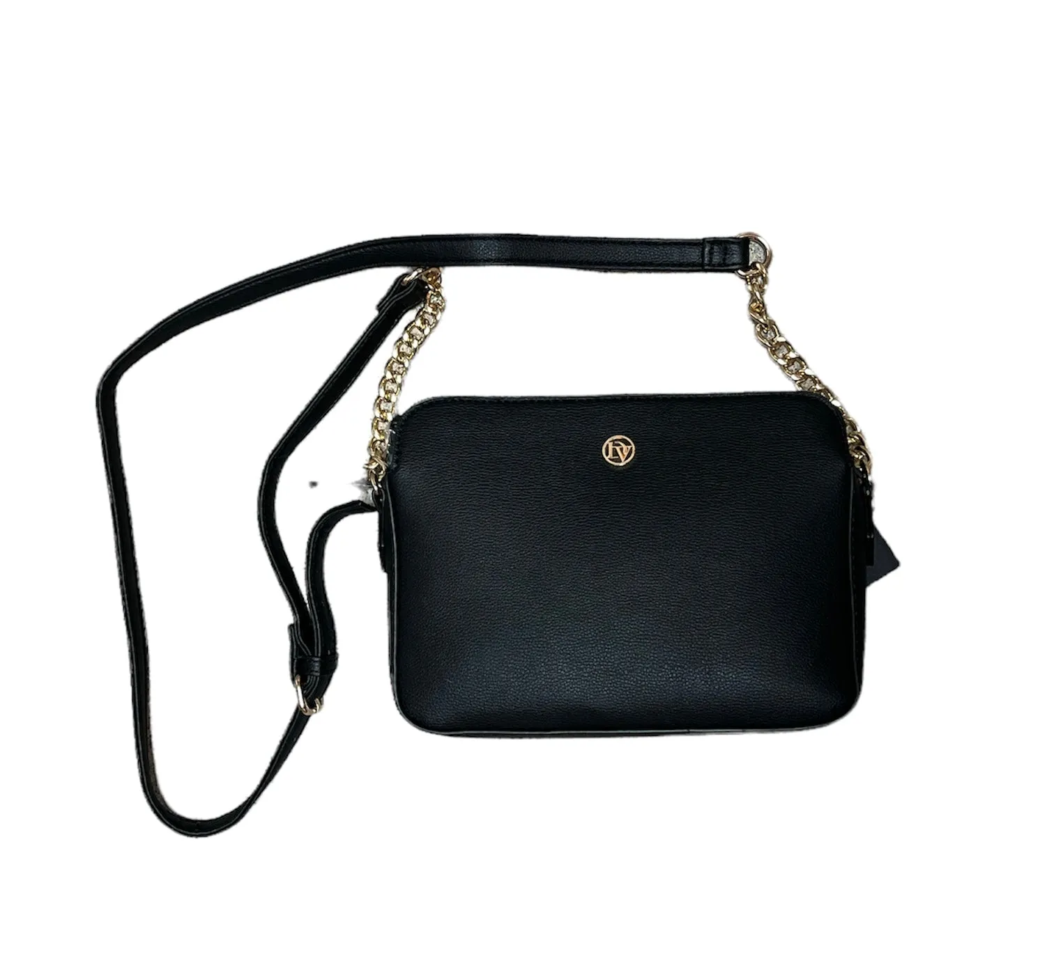 Black Small Shoulder Bag Metal Chain