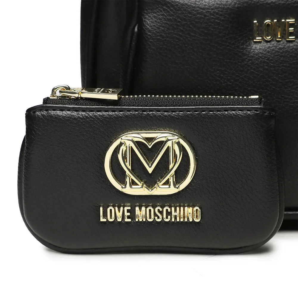 Borsa Donna Hobo con Mini Pochette LOVE MOSCHINO colore Nero JC4088