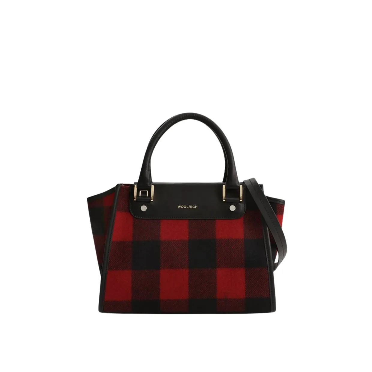 Borsa Woolrich Wool Tote Bag Rosso / Nero