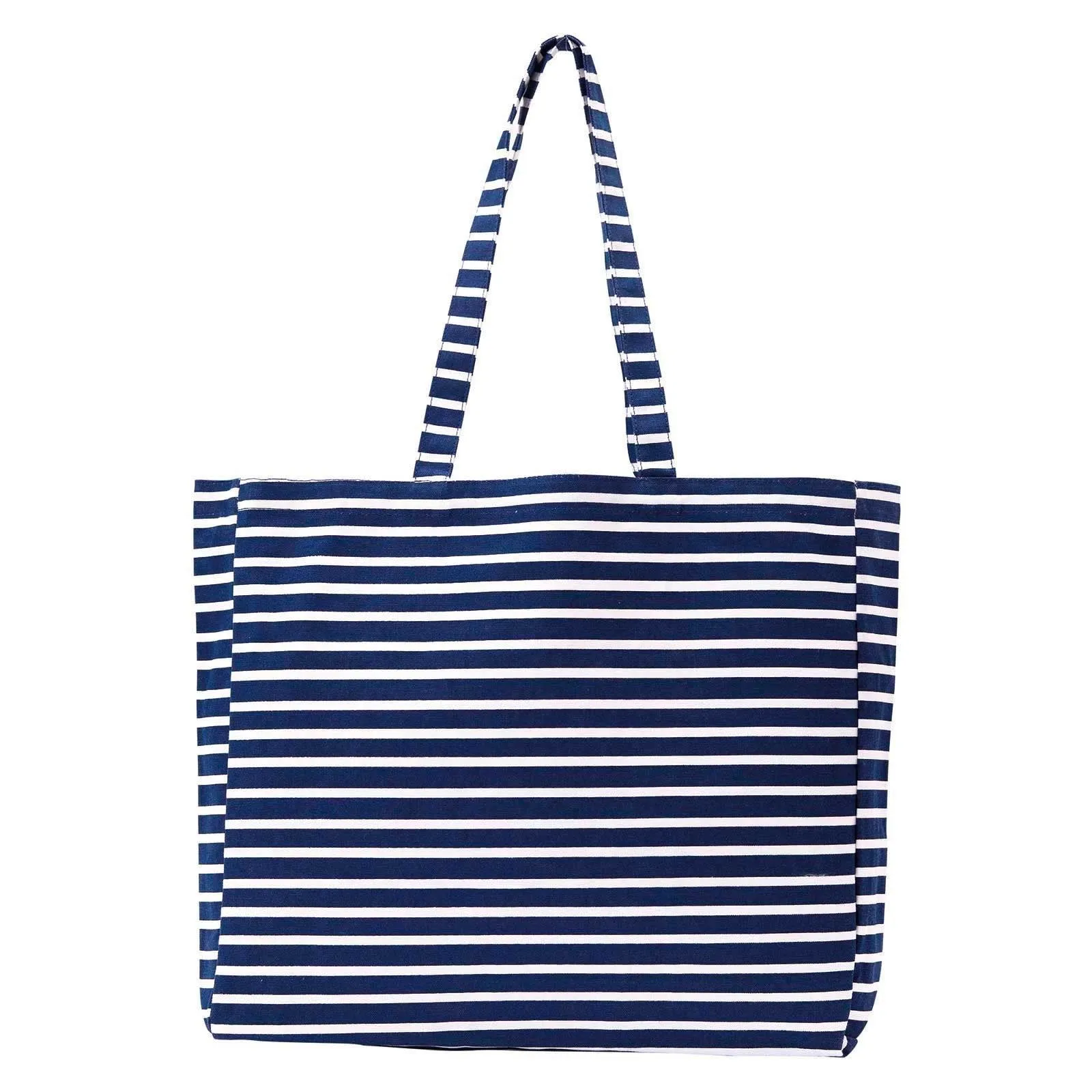 Breton Stripe Little Shopper Tote Bag - 100% Cotton