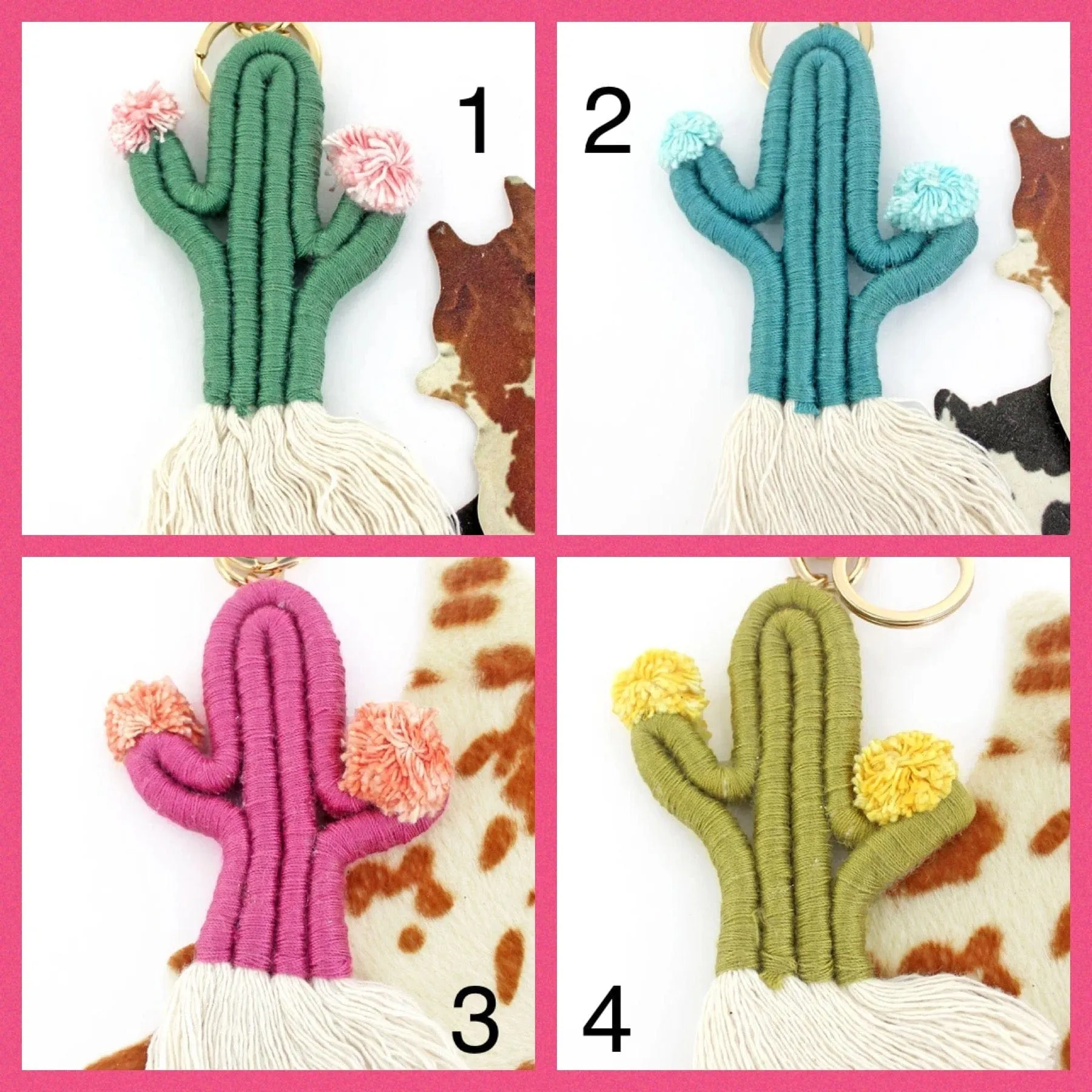 CACTUS keychain or bag pull