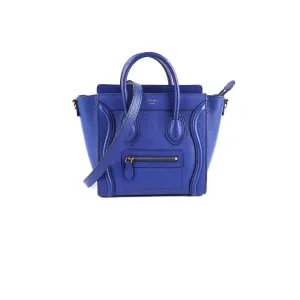 Celine Nano Luggage Blue Bag