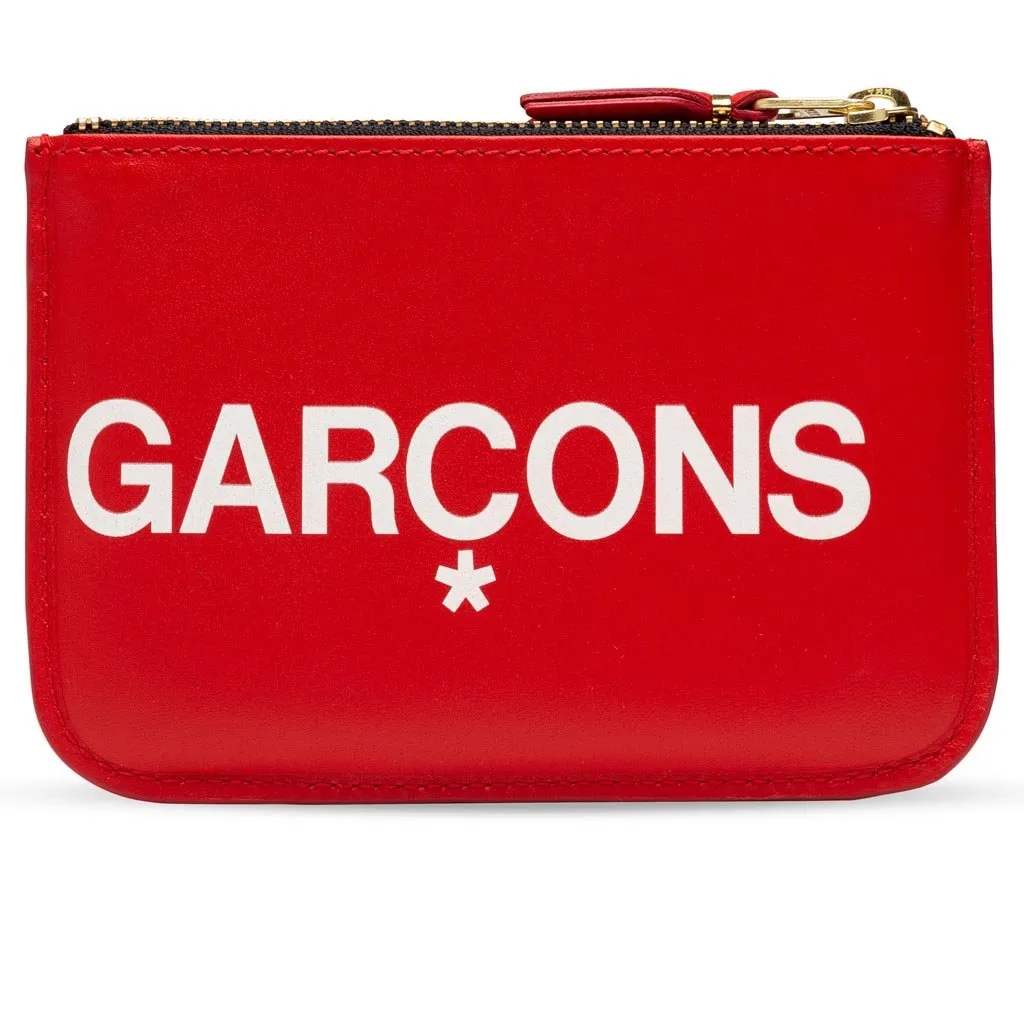 Comme des Garcons Huge Logo Wallet - Red