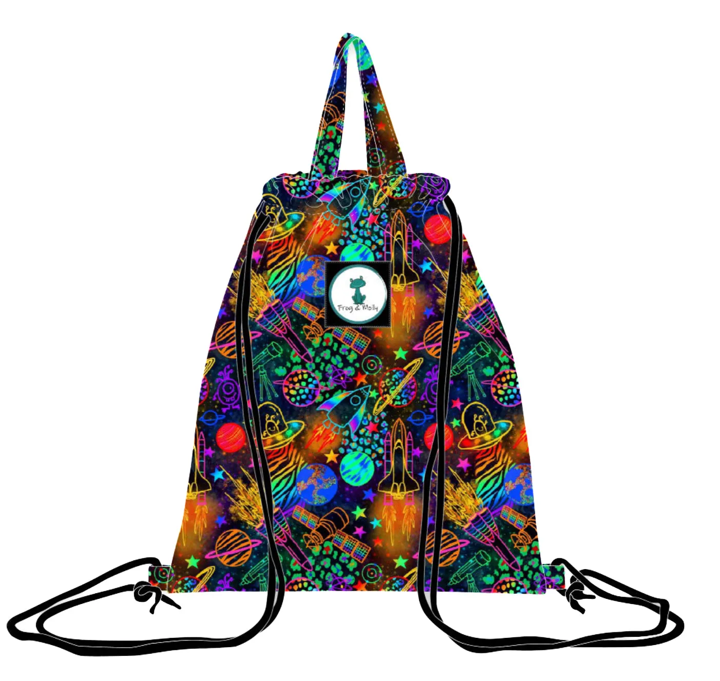 Doodle Space Drawstring Bag/Library Bag/Swimming Bag