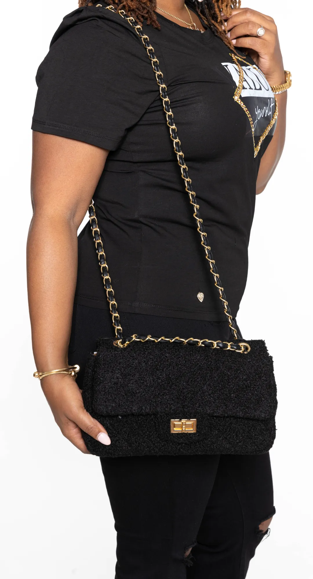 Faux Fur Shoulder Bag