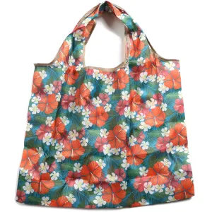 Foldable Bag Jackie Hibiscus Blue