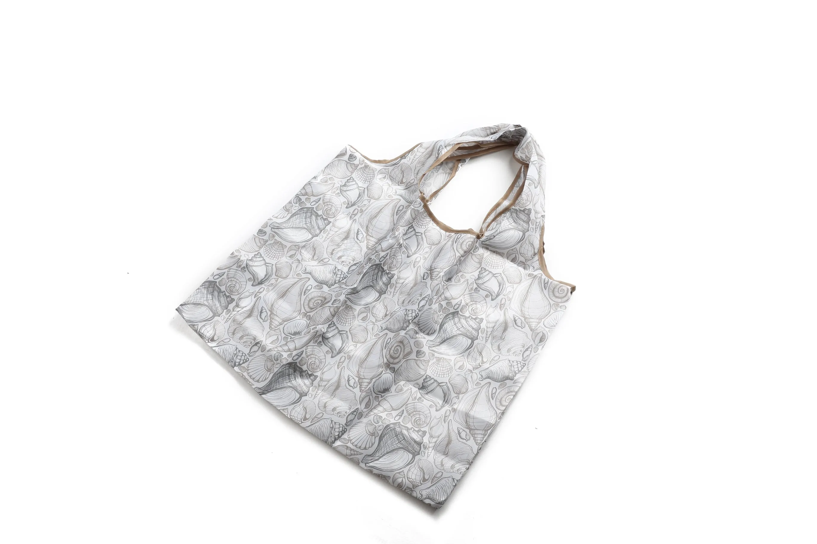 Foldable Bag Jackie Seashells Grey