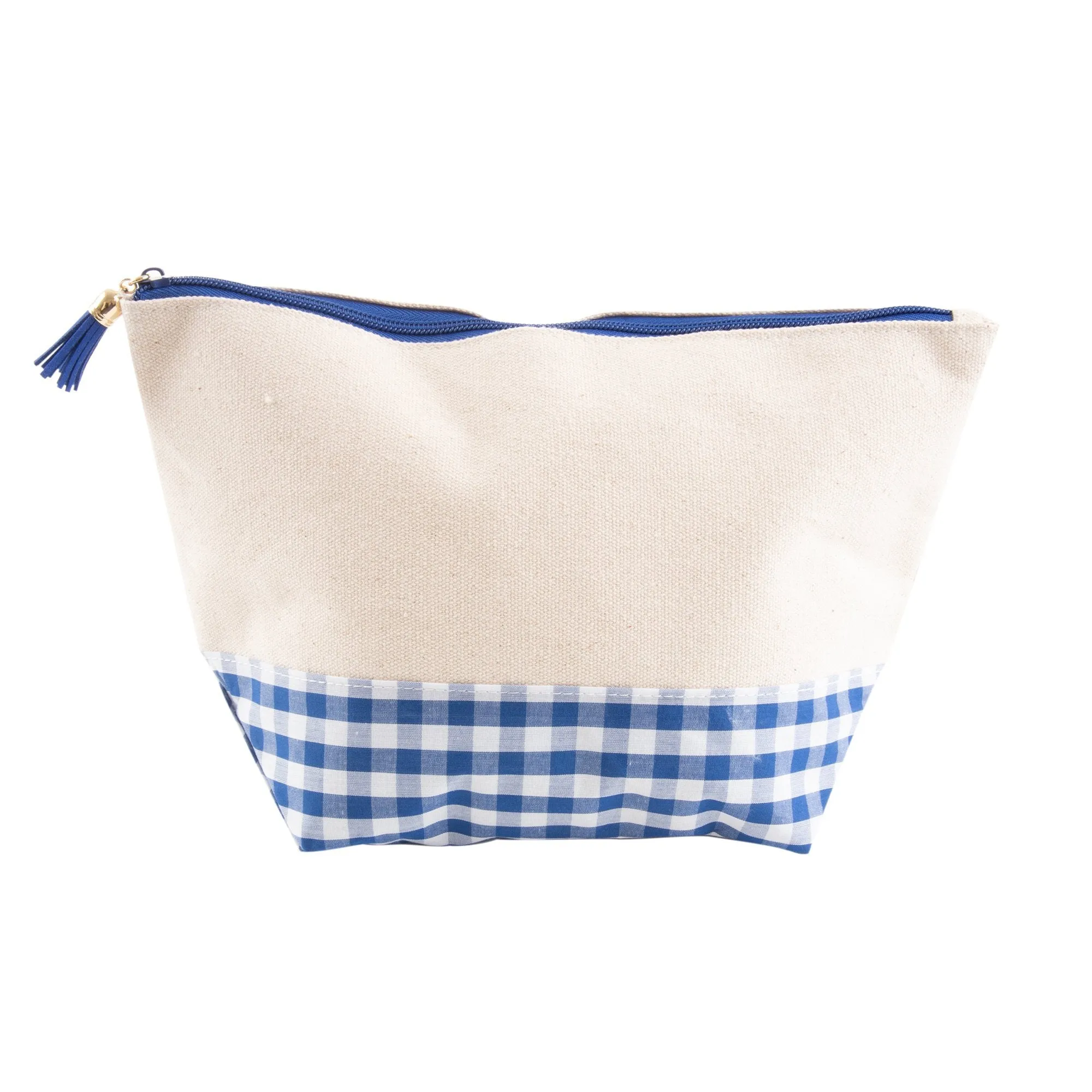 Gingham Cosmetic Zip Pouch