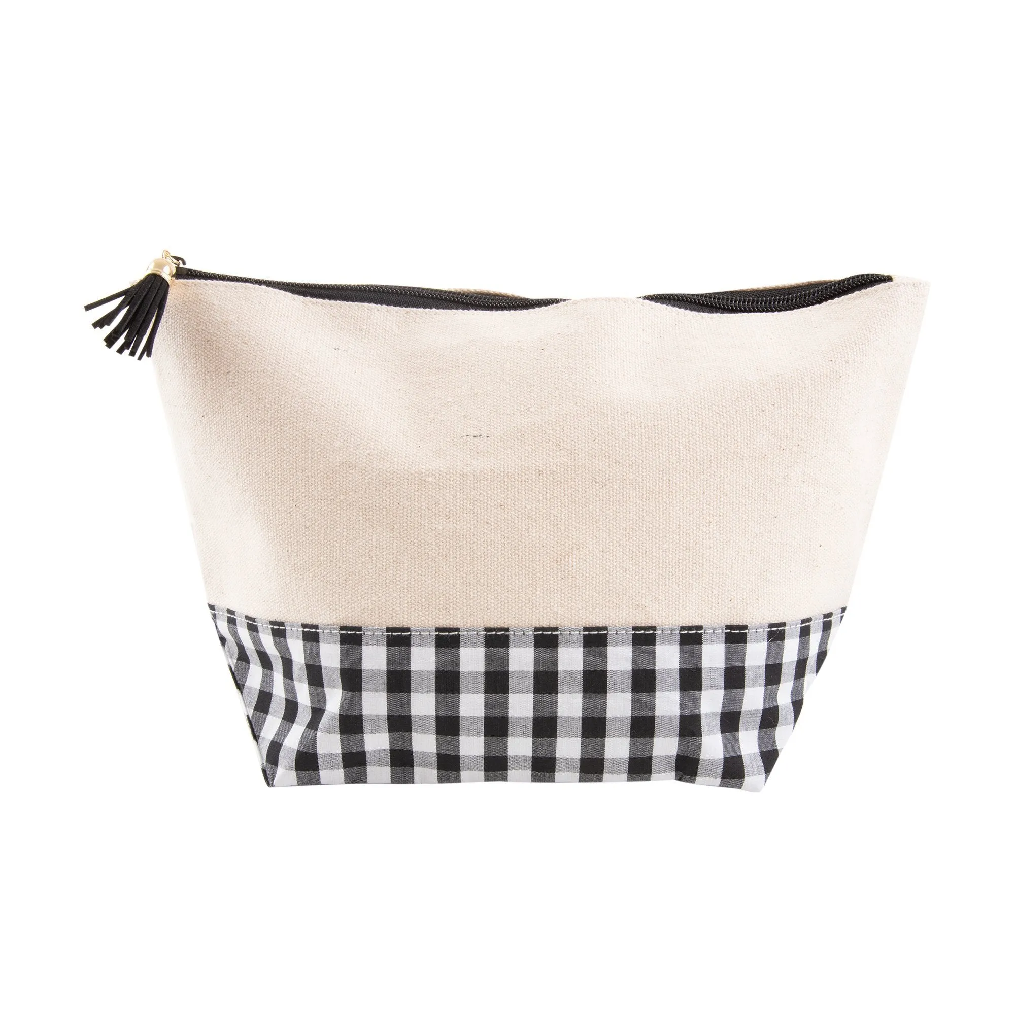 Gingham Cosmetic Zip Pouch