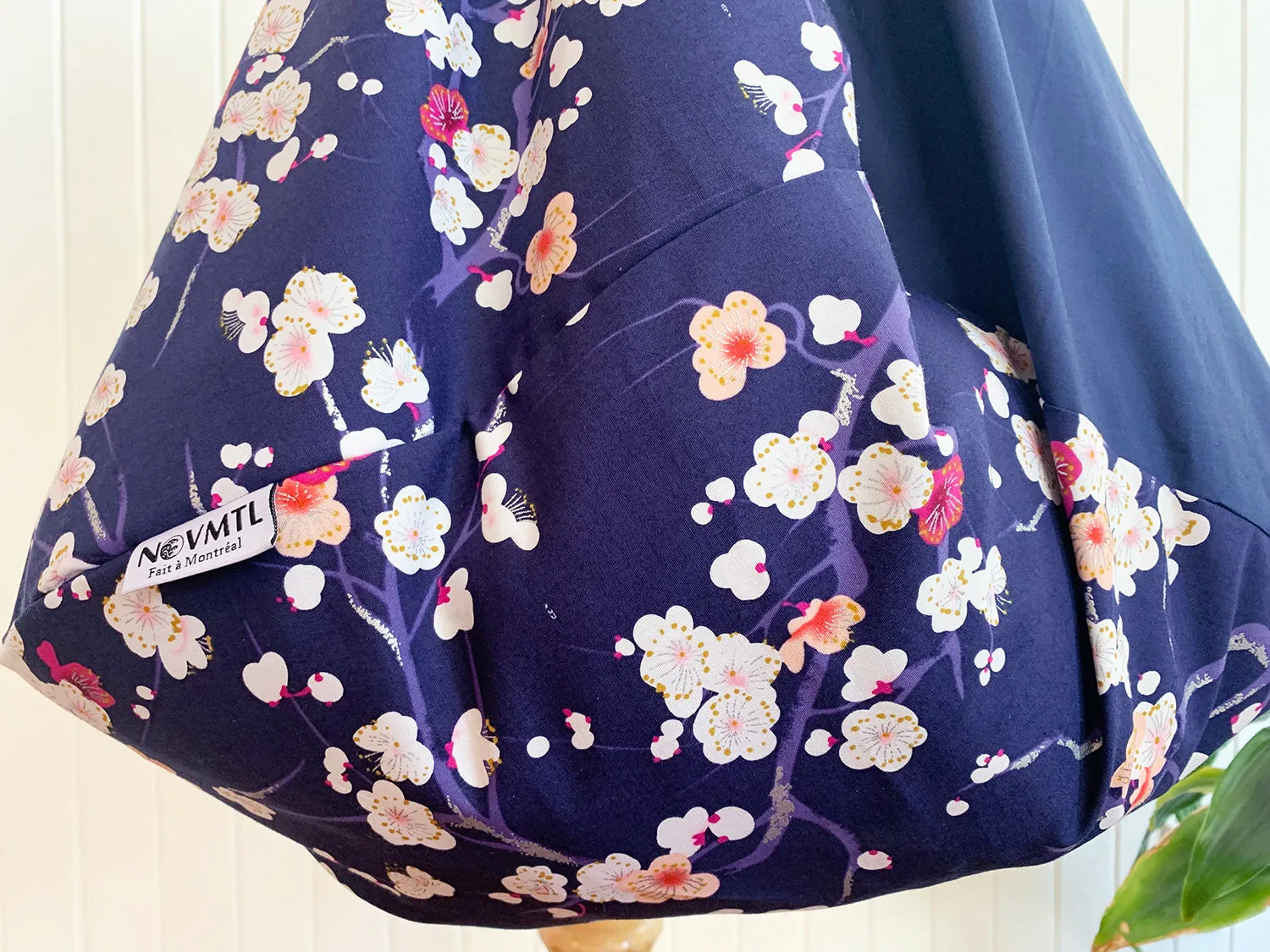 *Handmade* Origami bag | Market bag | Sakura (Navy Blue)