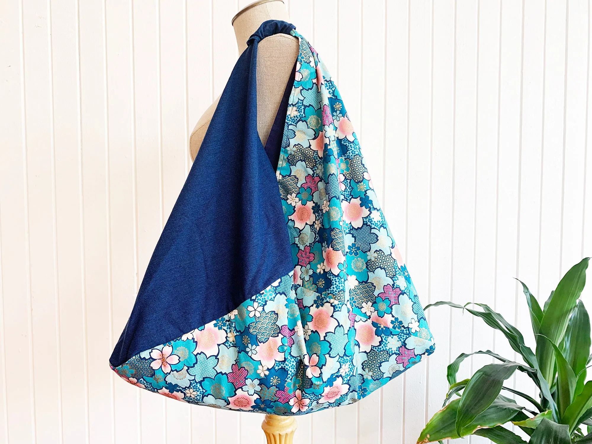 *Handmade* Origami bag | Market bag | Sakura (Teal)