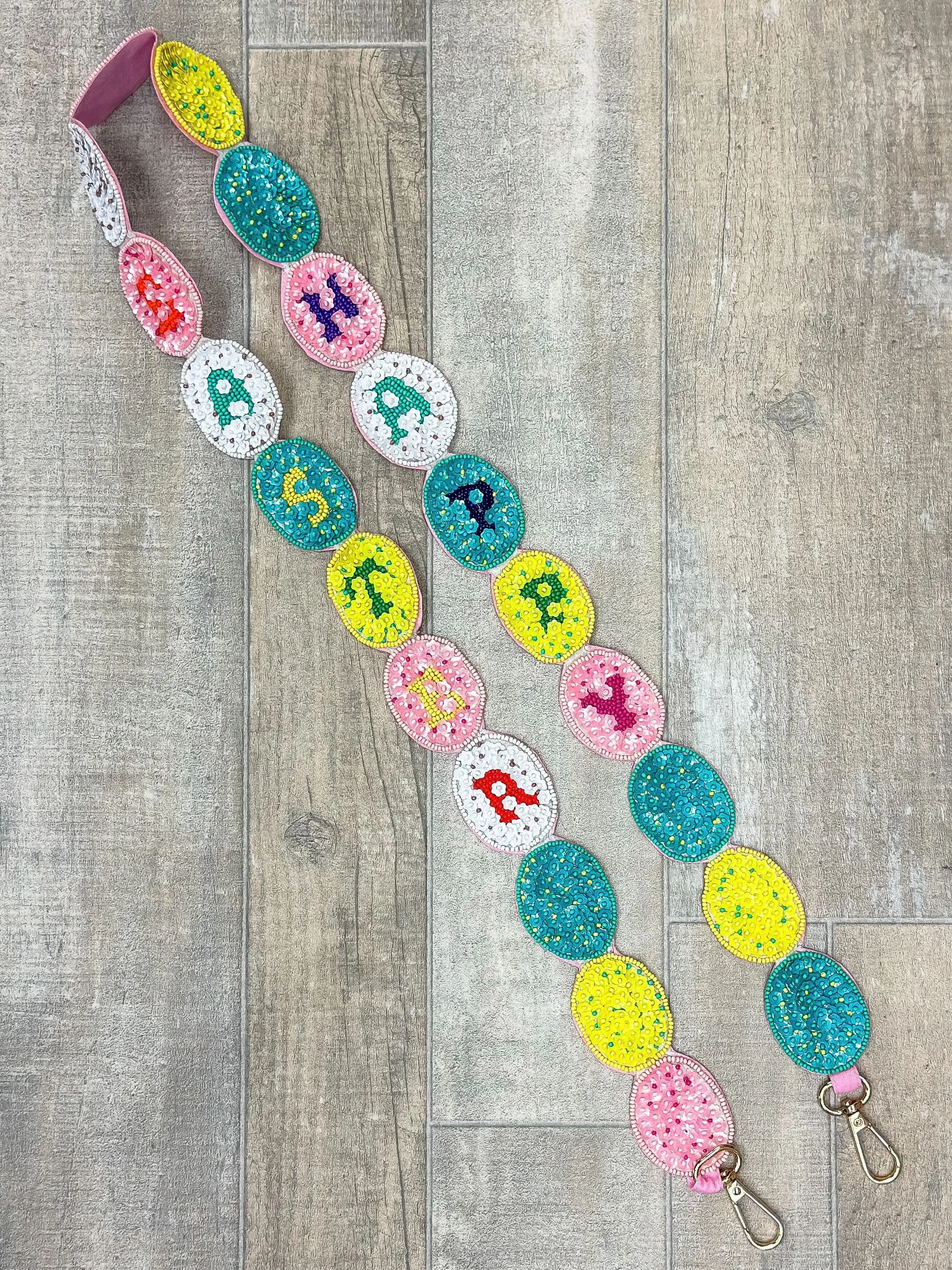 'Happy Easter' Beaded Egg Strap