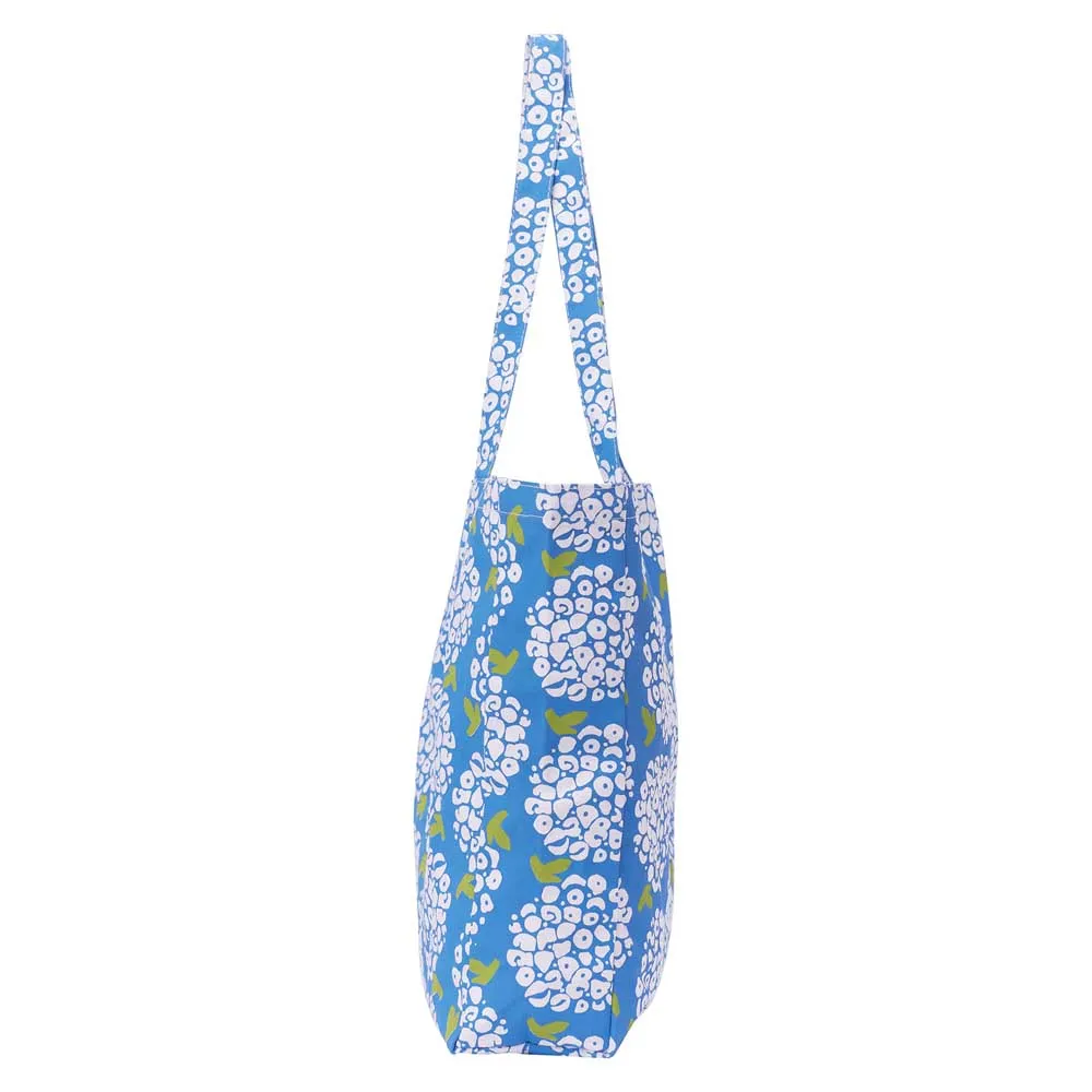 Hydrangea Blue Little Shopper Tote Bag