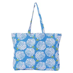 Hydrangea Blue Little Shopper Tote Bag