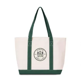   Le Bristol Paris Crest Tote Bag 'Natural Forest Green'