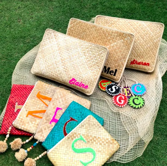 Letter Bag Tag in Pandan