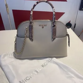 Like New! Michael Kors Hudson Dome Satchel Sand Handbag w/ Dust Bag