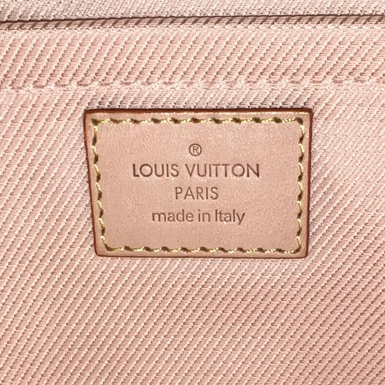 Louis Vuitton Altair Gold Silk Monogram Pochette Bag