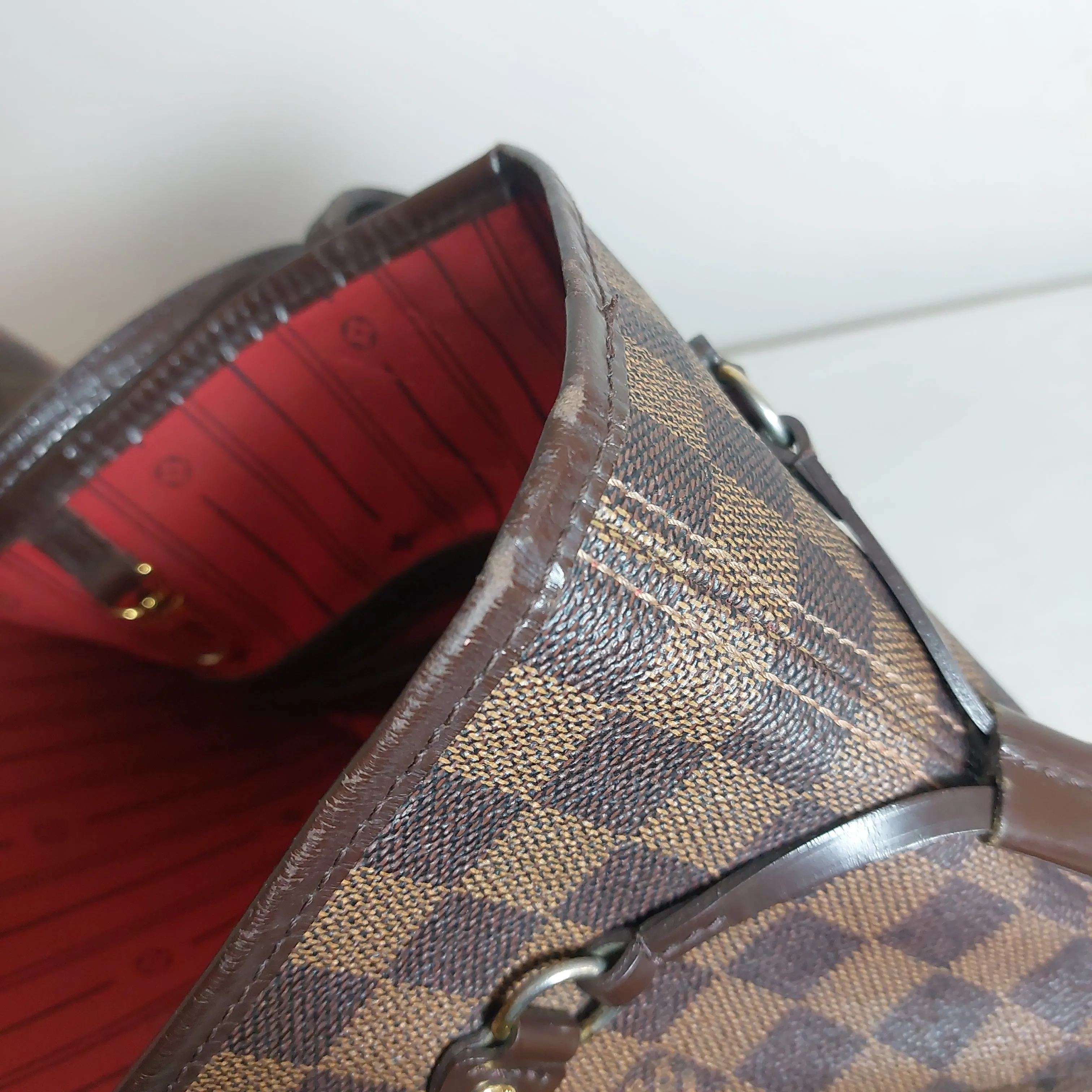 Louis Vuitton Neverfull Damier Ebene Tote | Pre Loved |