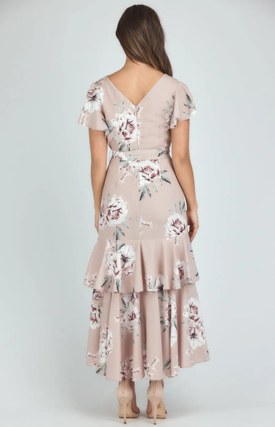 Luna Dress - Beige  Floral