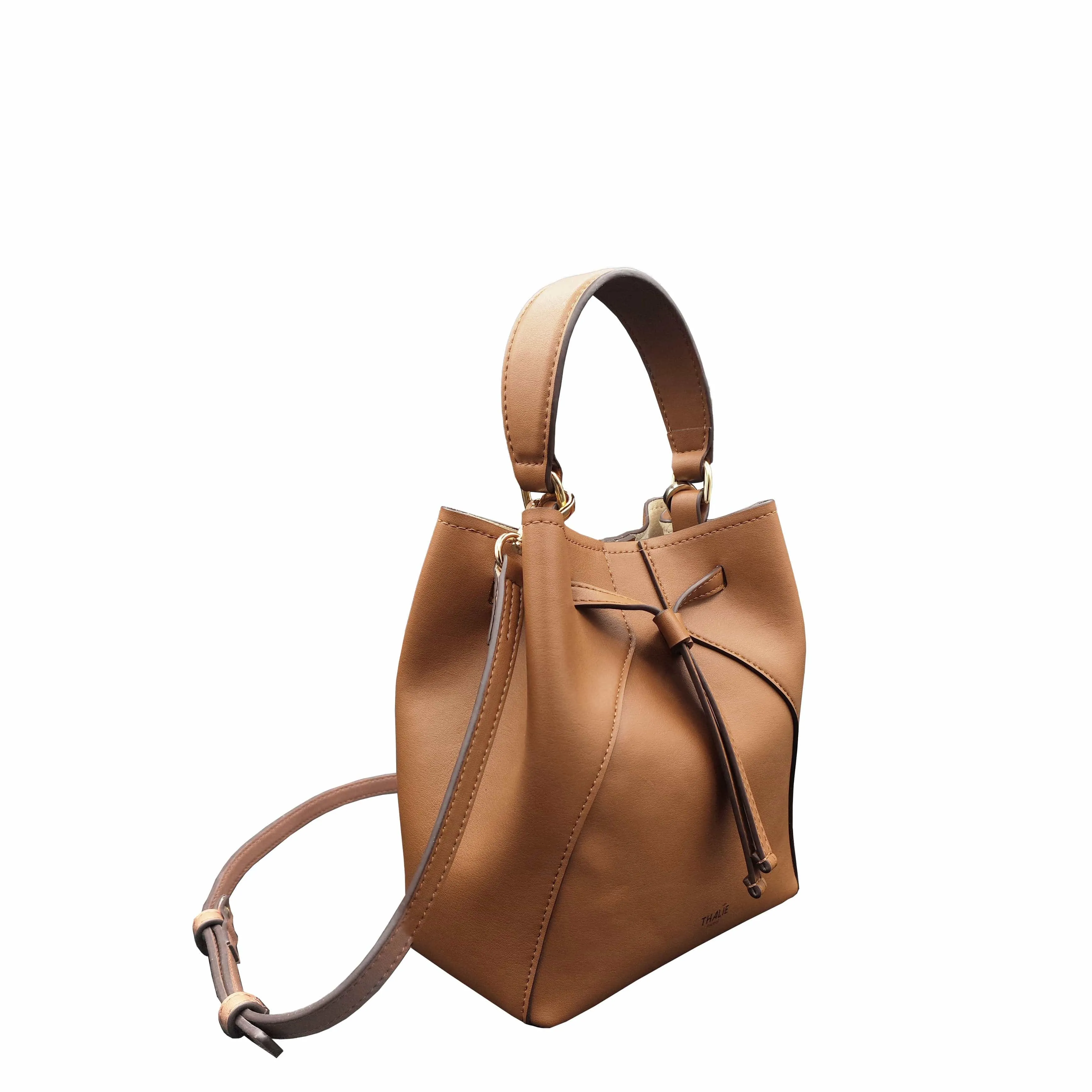 Mia Desserto Cactus Leather Vegan Bucket Bag | Tan