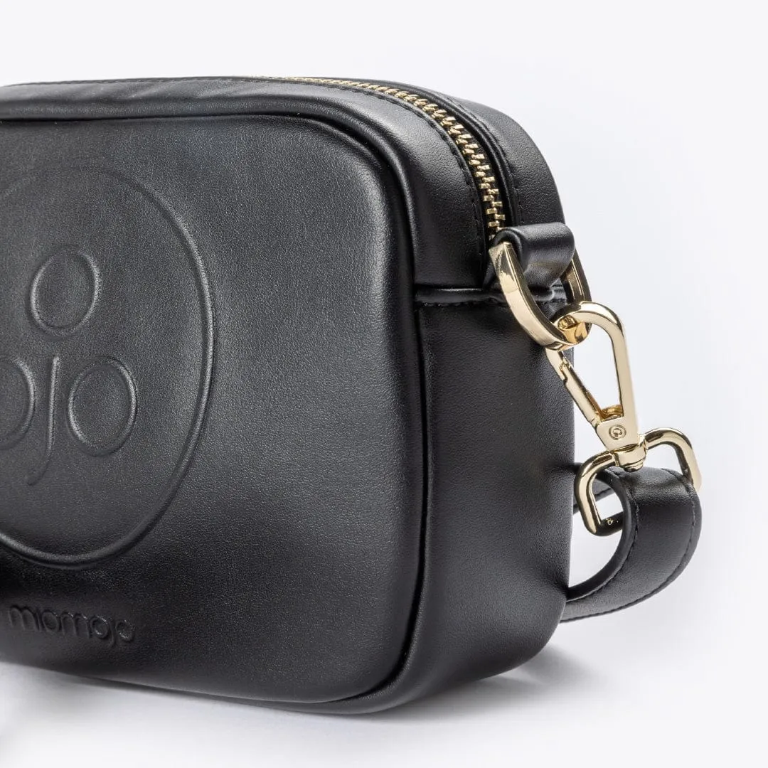 Mimi Recycled Vegan Leather Crossbody Camera Bag | Black