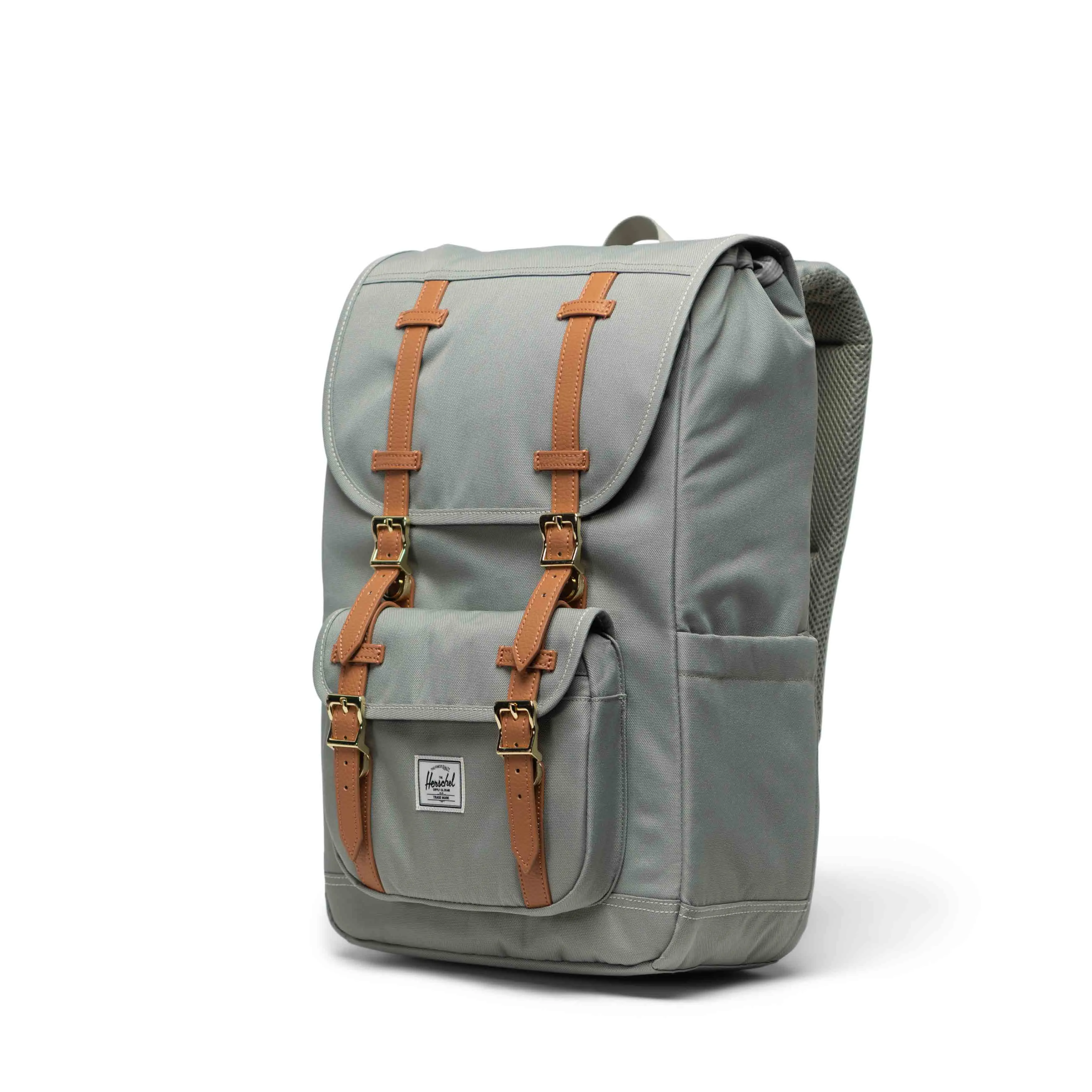 Mochila Herschel Little America Mid Seagrass/White Stitch