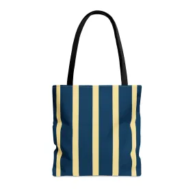 Navy Stripes Tote Bag