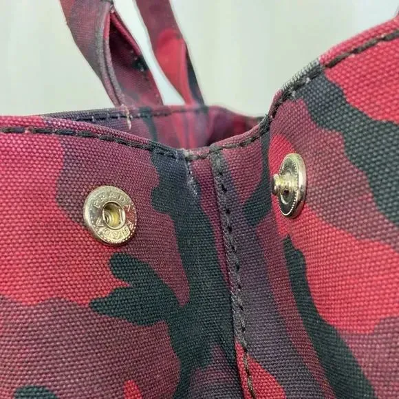 Prada Canapa Tote Red Camouflage Bag