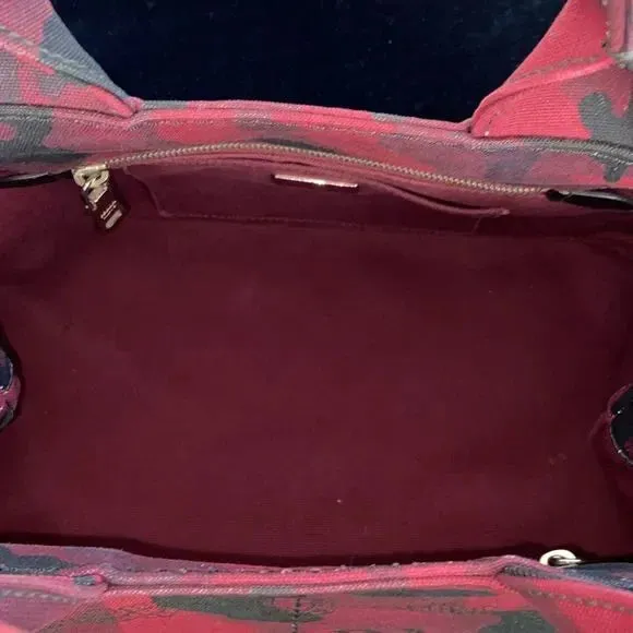 Prada Canapa Tote Red Camouflage Bag