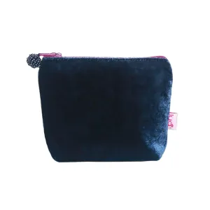 PU415 Teal Blue Mini Velvet Purse By Lua