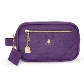 Purple Apollo 2 Faux Crocodile Skin Toiletry Bag