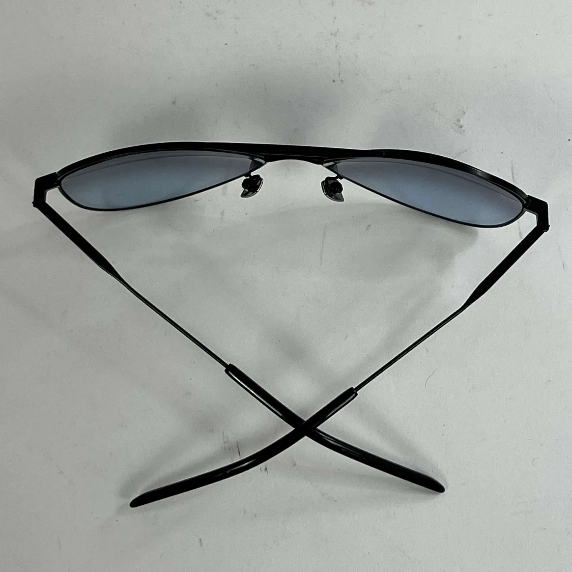 Saint Laurent Black & Grey Aviator Sunglasses