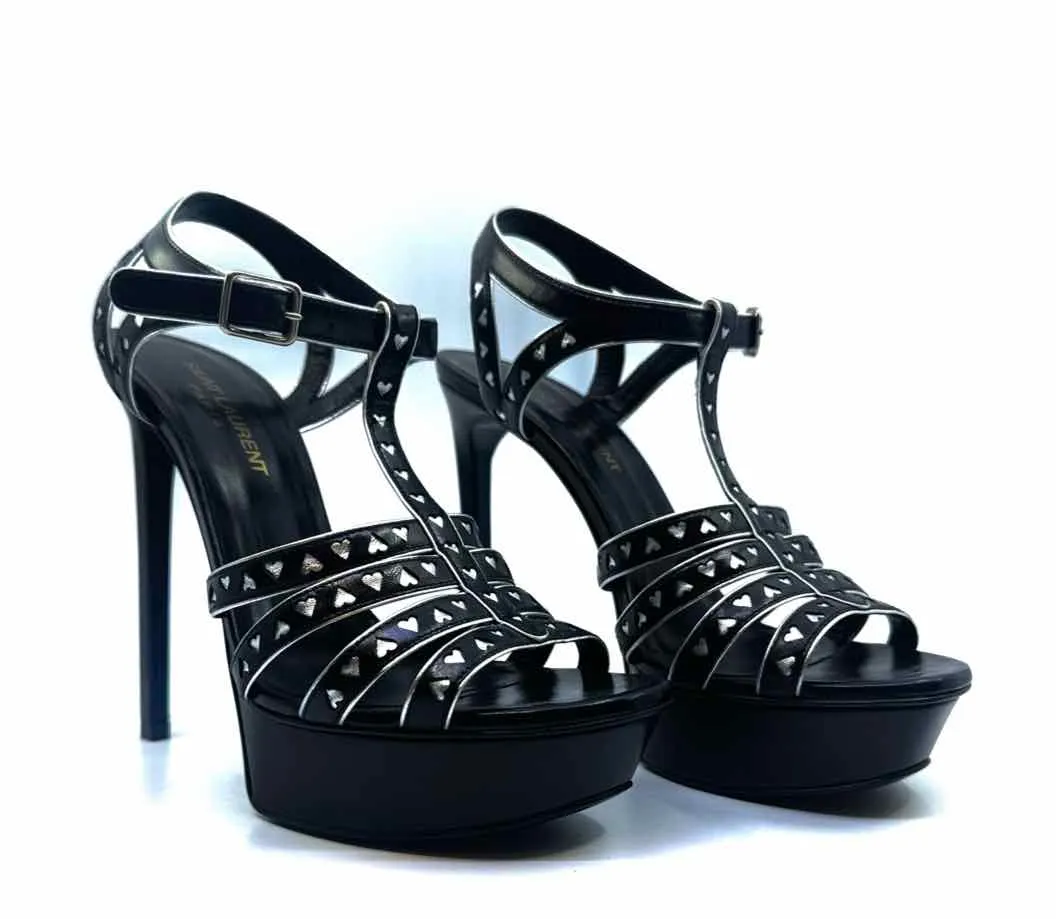 SAINT LAURENT Platform Sandals |  Size 7.5