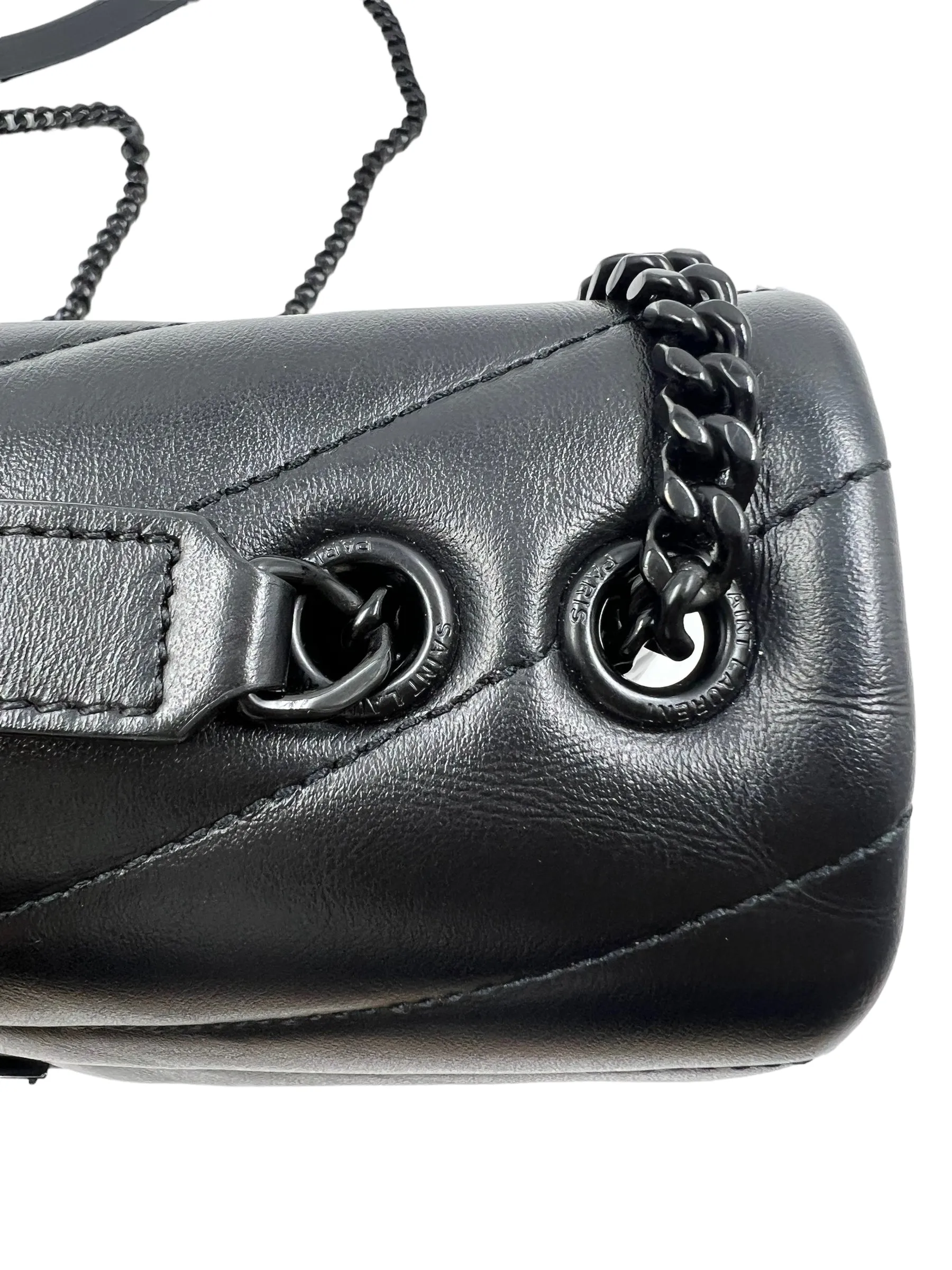 Saint Laurent YSL Black Small Loulou Chain Shoulder Bag