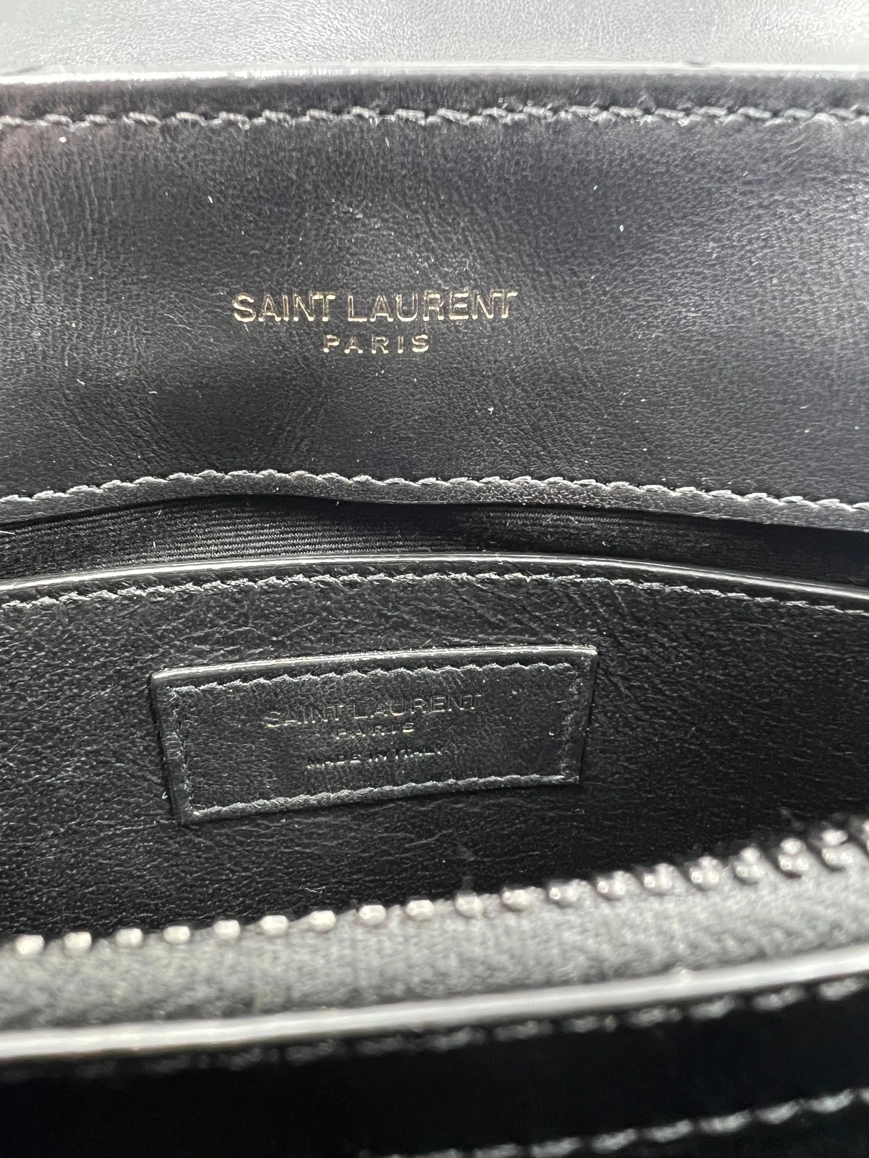 Saint Laurent YSL Black Small Loulou Chain Shoulder Bag