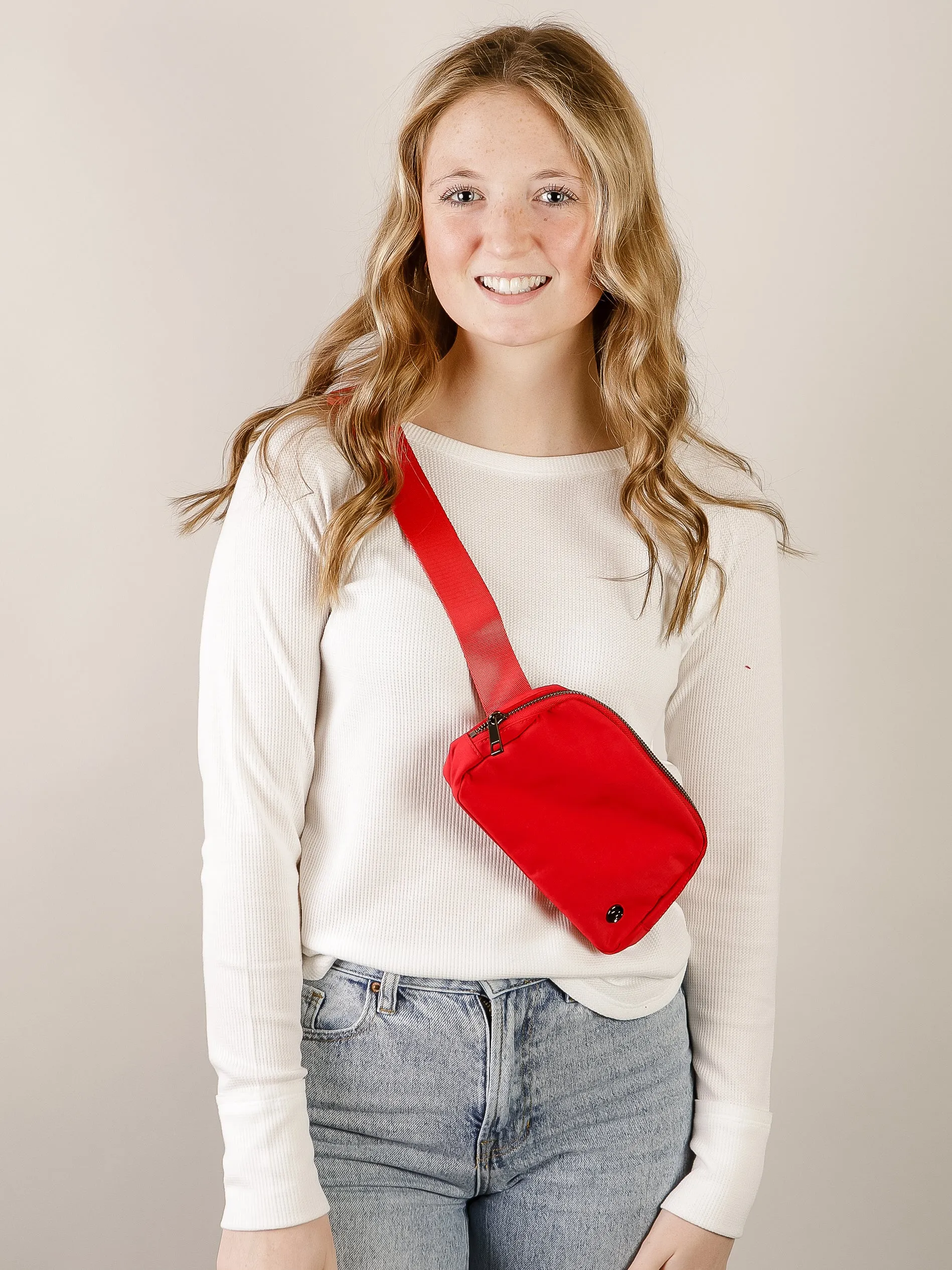 Solid Nylon LuLa Shoulder Sling Belt Bag (Multiple Colors)