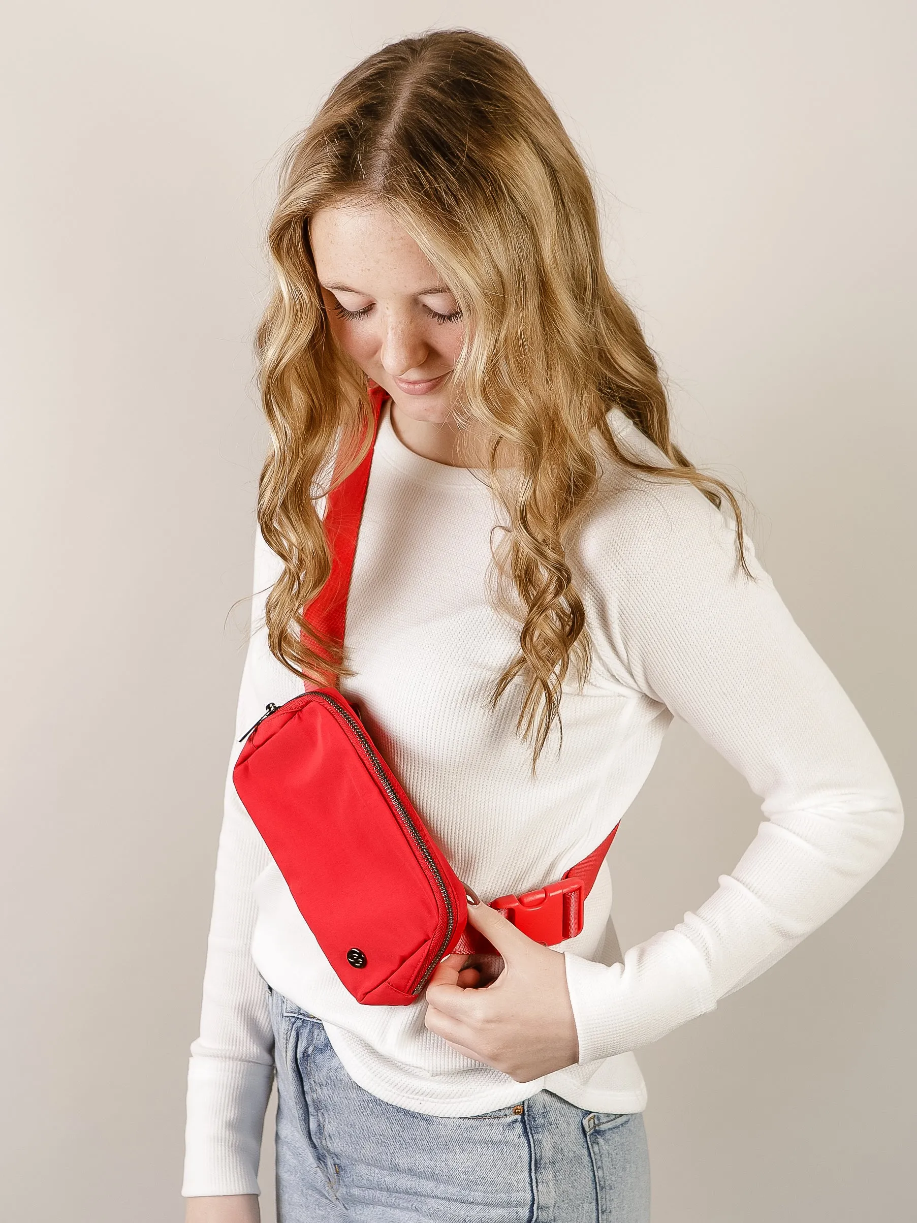 Solid Nylon LuLa Shoulder Sling Belt Bag (Multiple Colors)