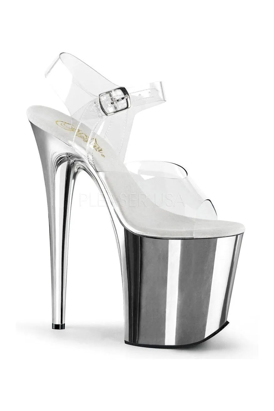 SS-FLAMINGO-808 Platform Sandal  | Clear Vinyl