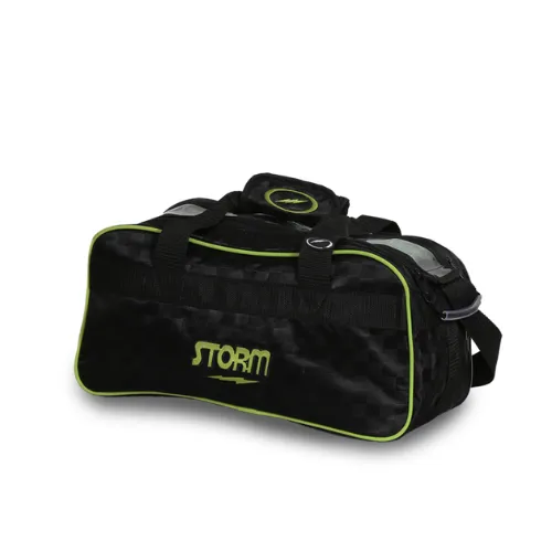 Storm 2 Ball Tote Checkered Black/Lime Bowling Bag