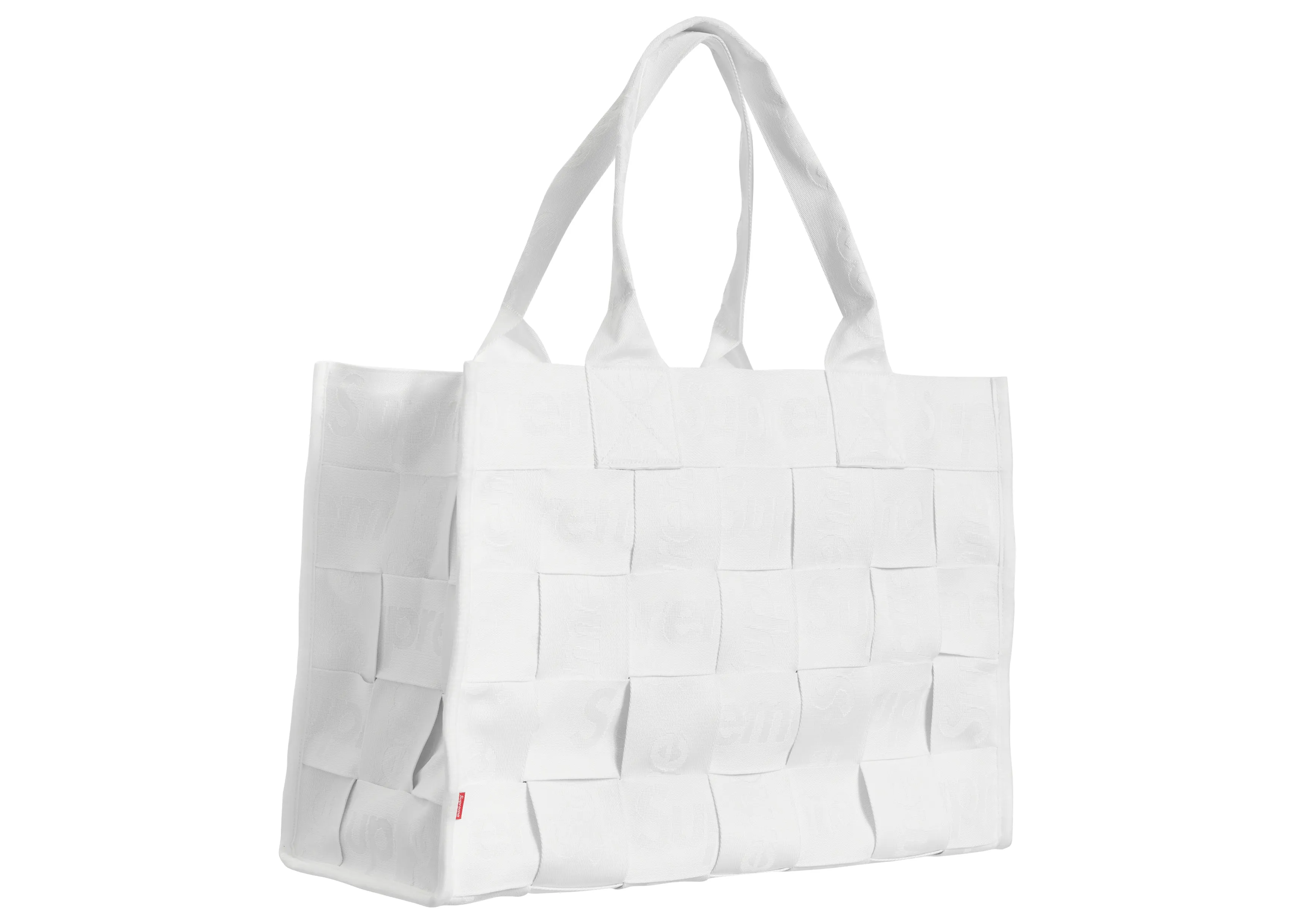 Supreme Woven Large Tote Bag White